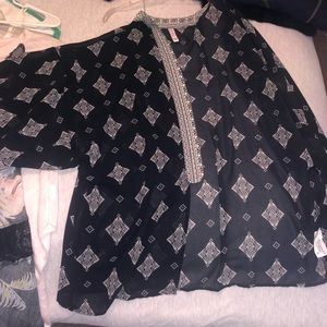Black and White Kimono